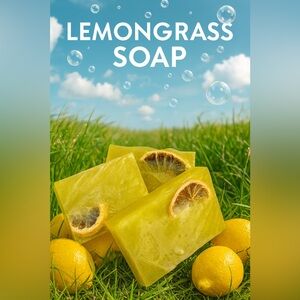 Bundle of 5 Lemon Scented Soap Bars lemongrass